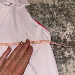 Slazenger White Polo with Red Trim